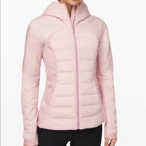 Lululemon down for it all jacket pink size 0